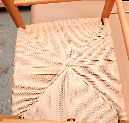 Finished knot under chair